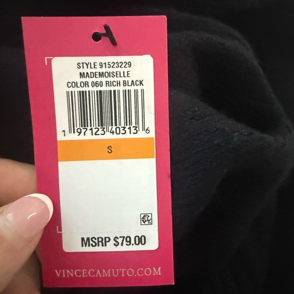 Vince Camuto Black Drawstring Joggers and Hoodie - Picture 6 of 9